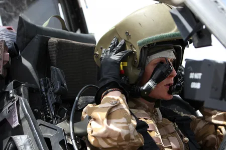 An Apache helicopter pilot with the U.K. Army Air Corps in Afghanistan, May 2009.