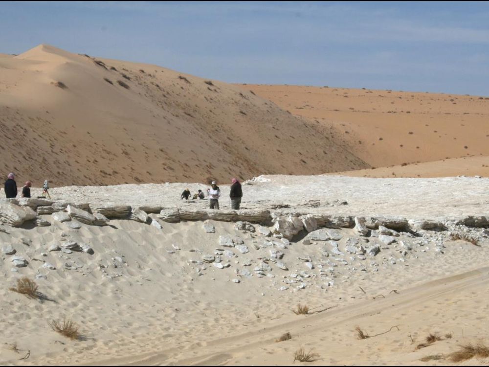 Alathar lake bed Saudi Arabia