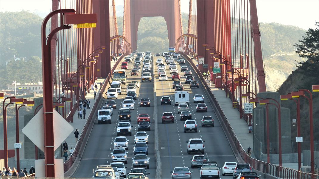 Traffic over the Golden Gate Bridge. | Smithsonian Photo Contest ...