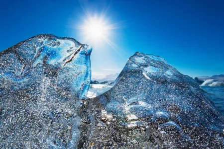 Ice from a glacier