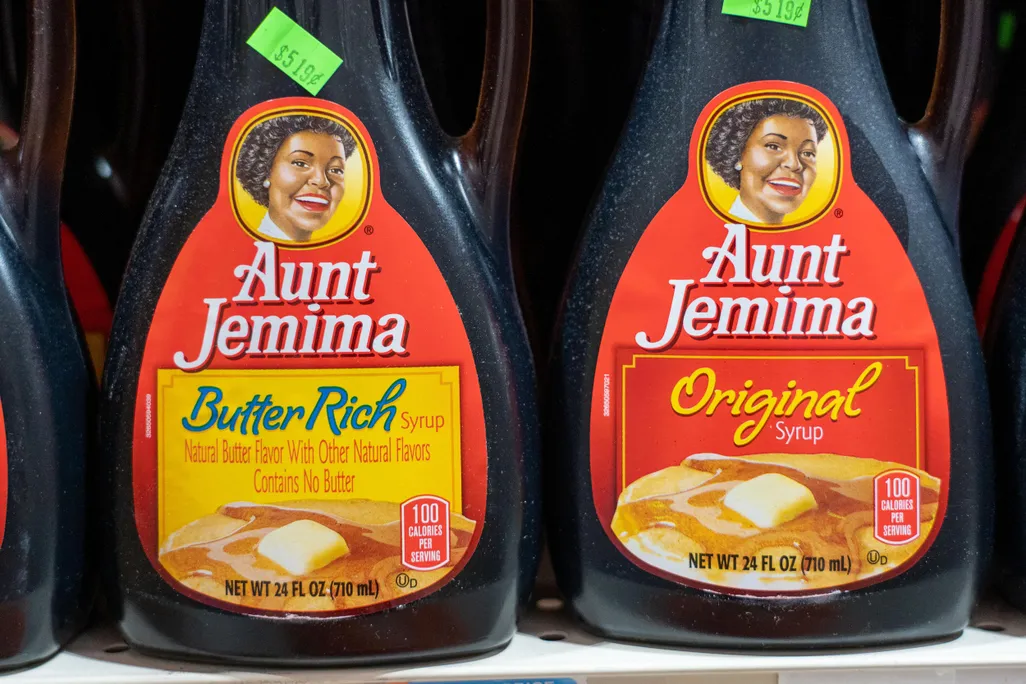 Aunt Jemima brand syrup, circa 2020