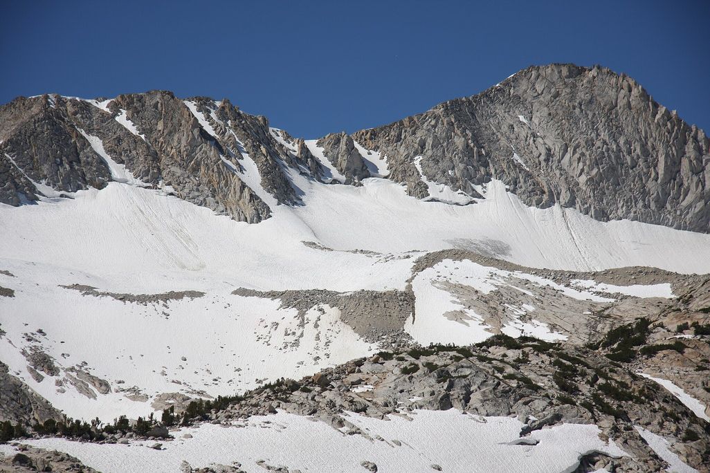 Conness Glacier and a blue sky