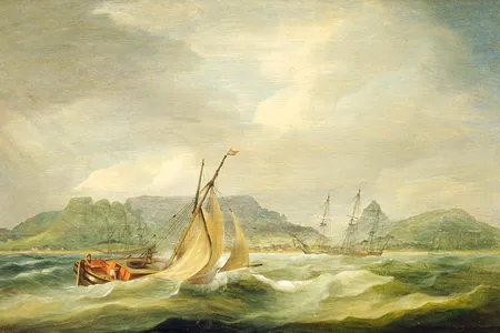 “Table Bay Cape Town,” Table Bay in the 1790’s by Thomas Luny (1759-1837)