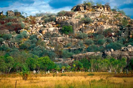 The rocky terrain of northern Australia's Arnhem Land contains many examples of Aboriginal artwork