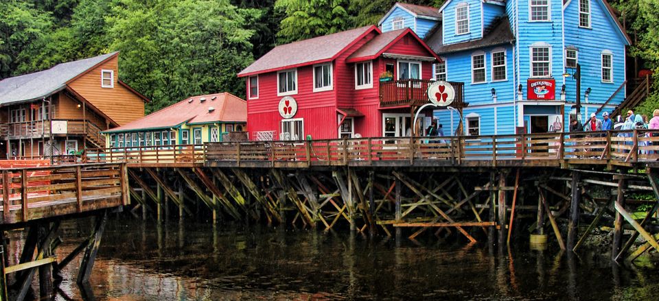  Colorful Creek Street in in Ketchikan. Credit: Mary Dossat