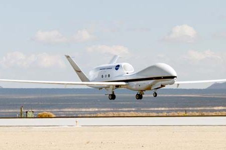 The unmanned Global Hawk will conduct NASA’s first climate change research in the stratosphere.