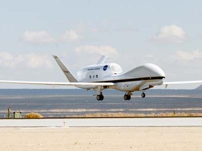 The unmanned Global Hawk will conduct NASA’s first climate change research in the stratosphere.