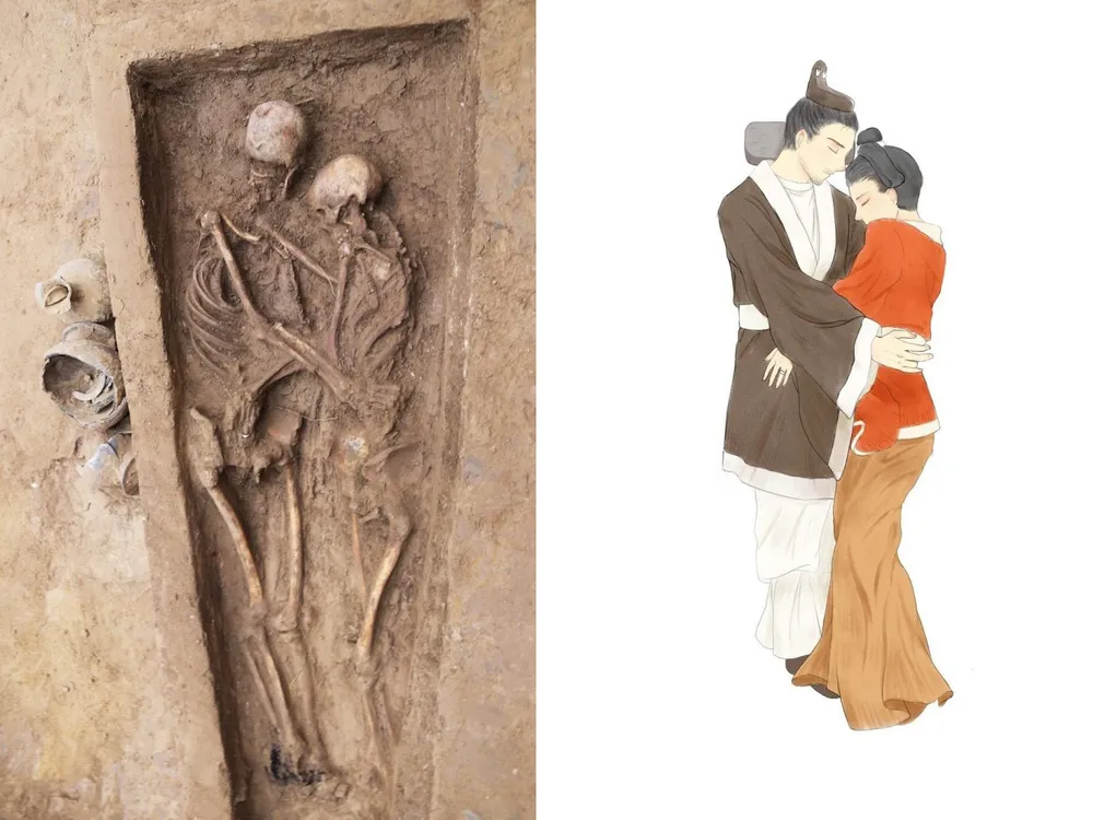 1,500-Year-Old Skeletons Found Locked in Embrace in Chinese Cemetery