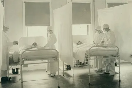 A ward at the Mare Island Naval Hospital in California during the influenza epidemic, November 1918
