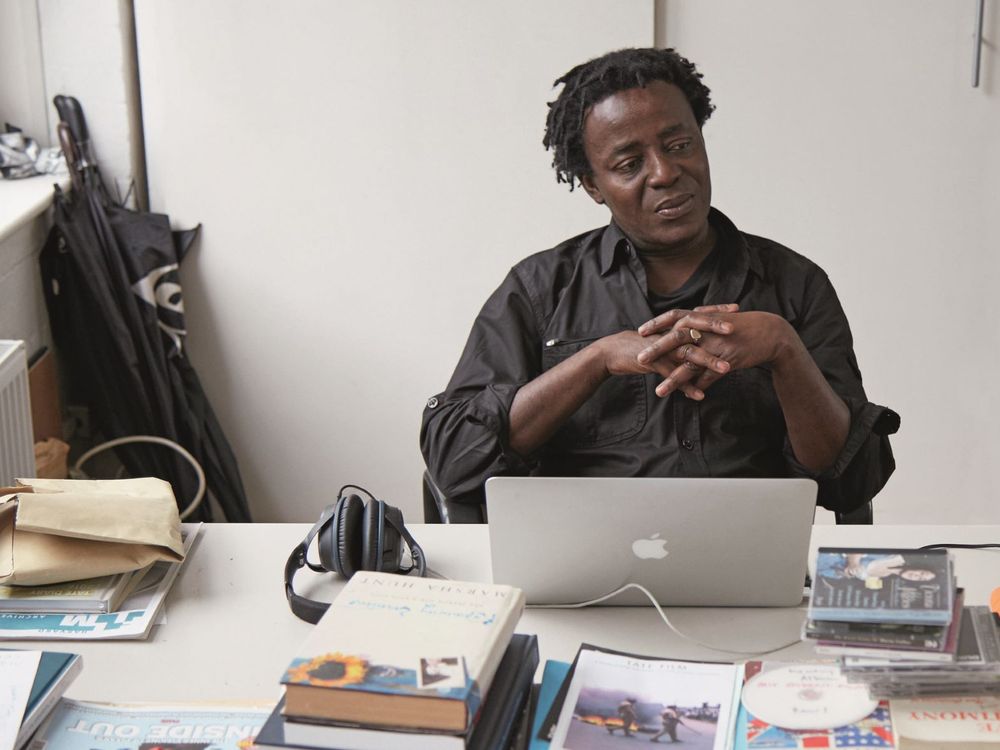 John Akomfrah at his London studio