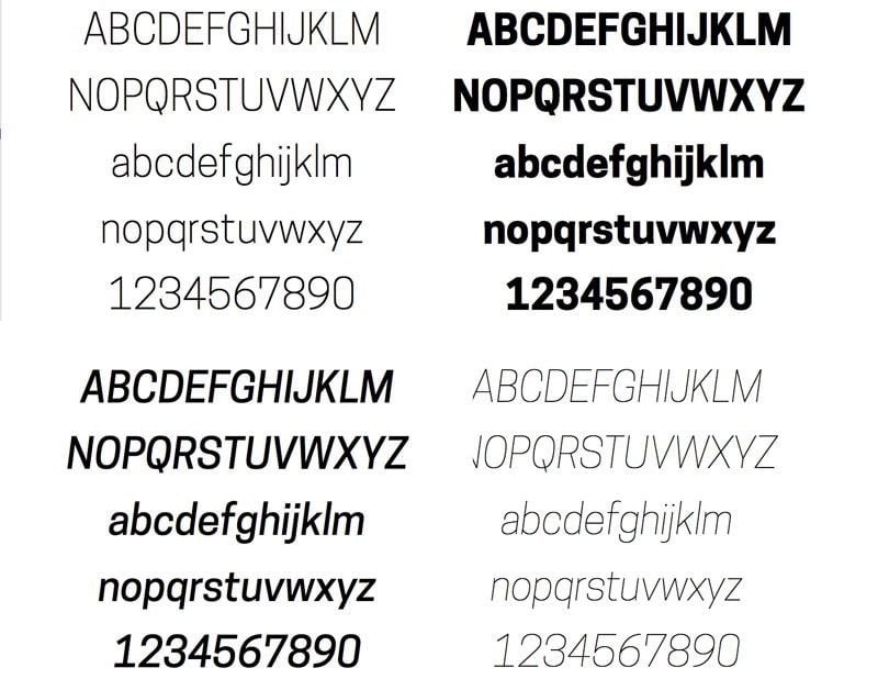 A sampling from the free Cooper Hewitt Typeface