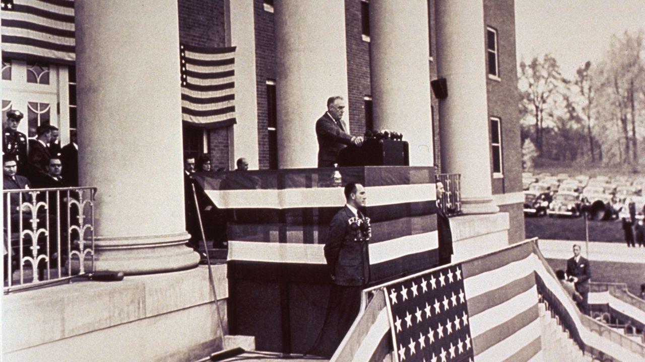 See Rare Footage of F.D.R. Speaking at the National Institute of 