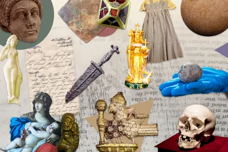 Finds unveiled in 2021 included a wooden falcon that originally belonged to doomed queen Anne Boleyn, an intact ancient chicken egg and a dress worn by Judy Garland in&nbsp;The Wizard of Oz.