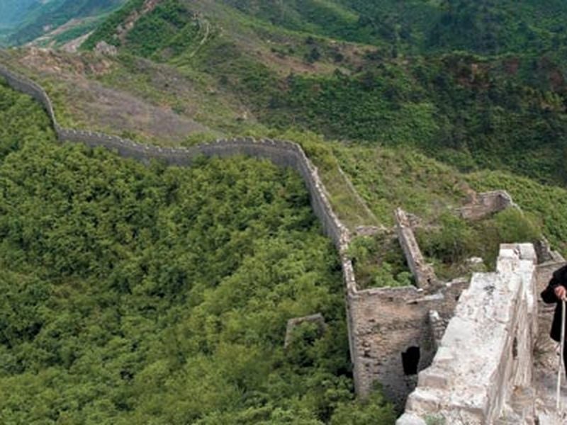 great wall of china top view