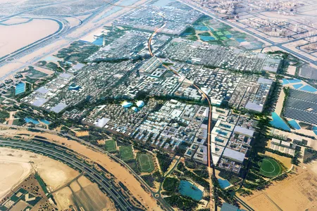 An artist renders the proposed master plan of Masdar City.