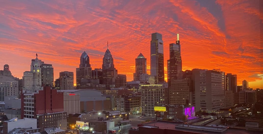 Sunset in Philadelphia on Election Day Smithsonian Photo Contest