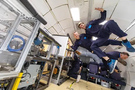 The researchers flew their fridge on parabolic flights to simulate a microgravity environment.