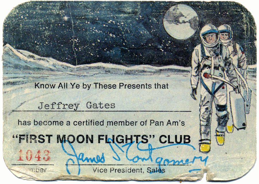 First Moon-Flights Club card