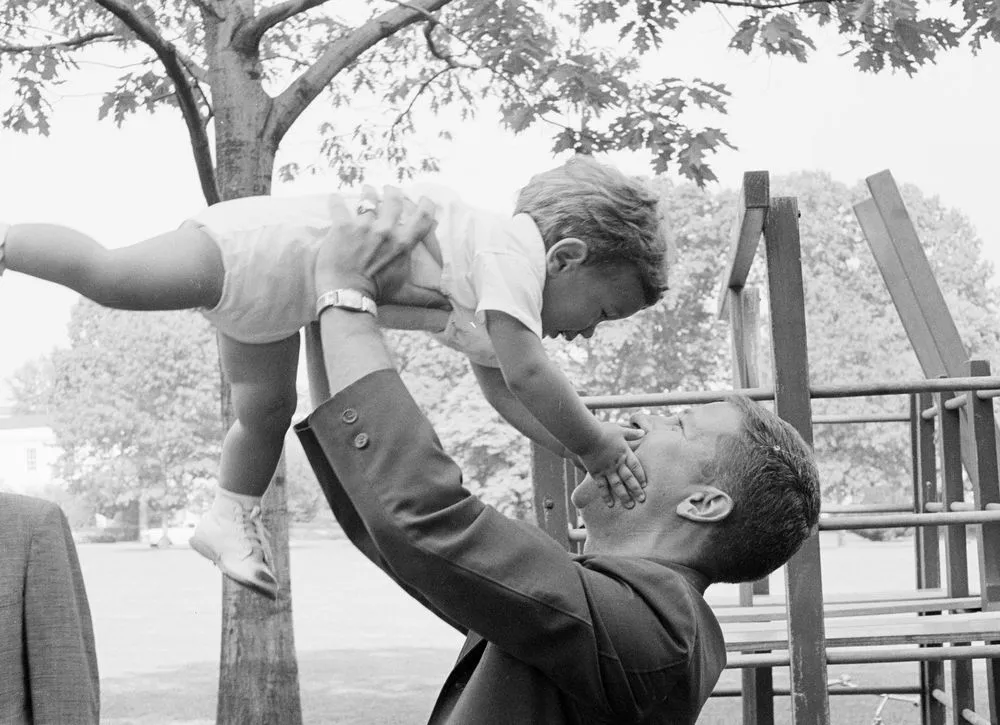 Paul Landis and John F. Kennedy Jr. in May 1962