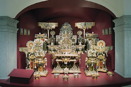 The Throne of the Third Heaven of the Nations' Millennium General Assembly was found in a garage after the 1964 death of its self-taught creator, Washington, D.C. janitor James Hampton.