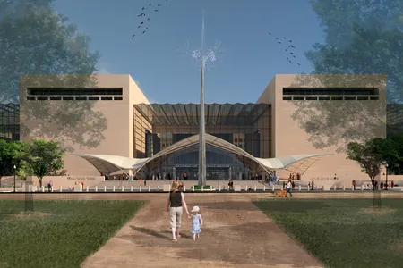 Artist rendering of the National Mall entrance following the seven-year renovation