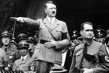 Rudolf Hess, at right, was a Nazi leader when he flew to Scotland in May of 1941.