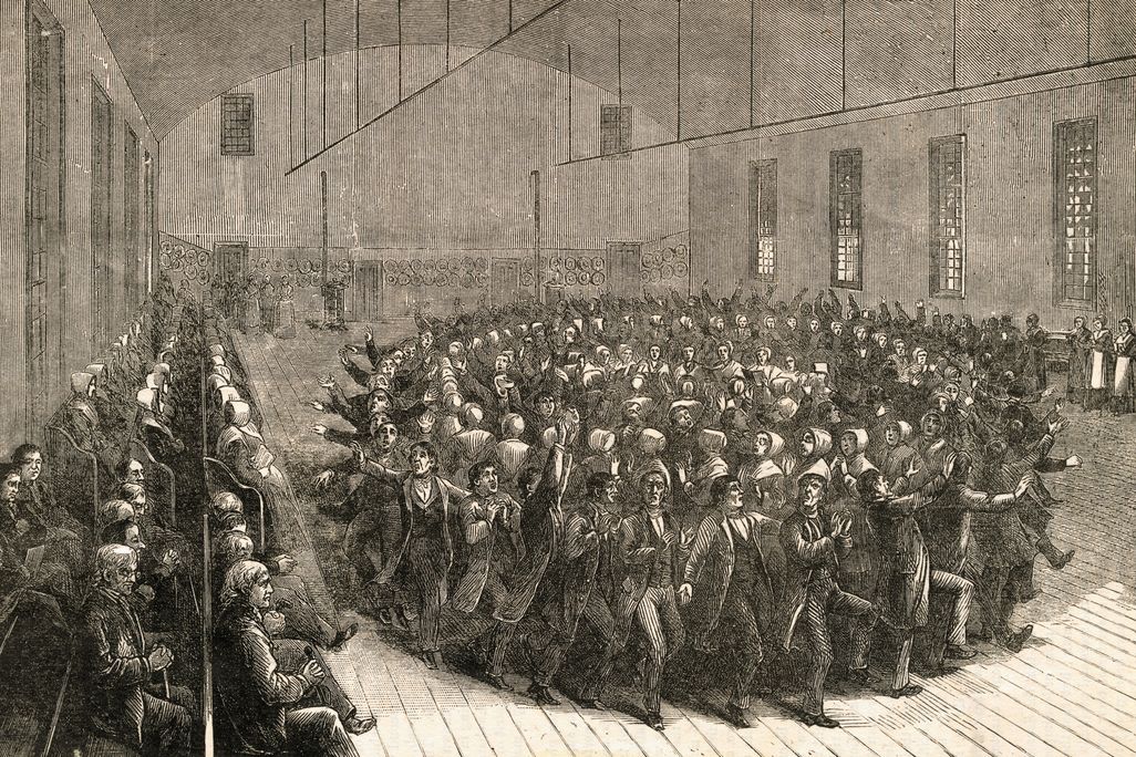 Shakers taking part in a group exercise/dance