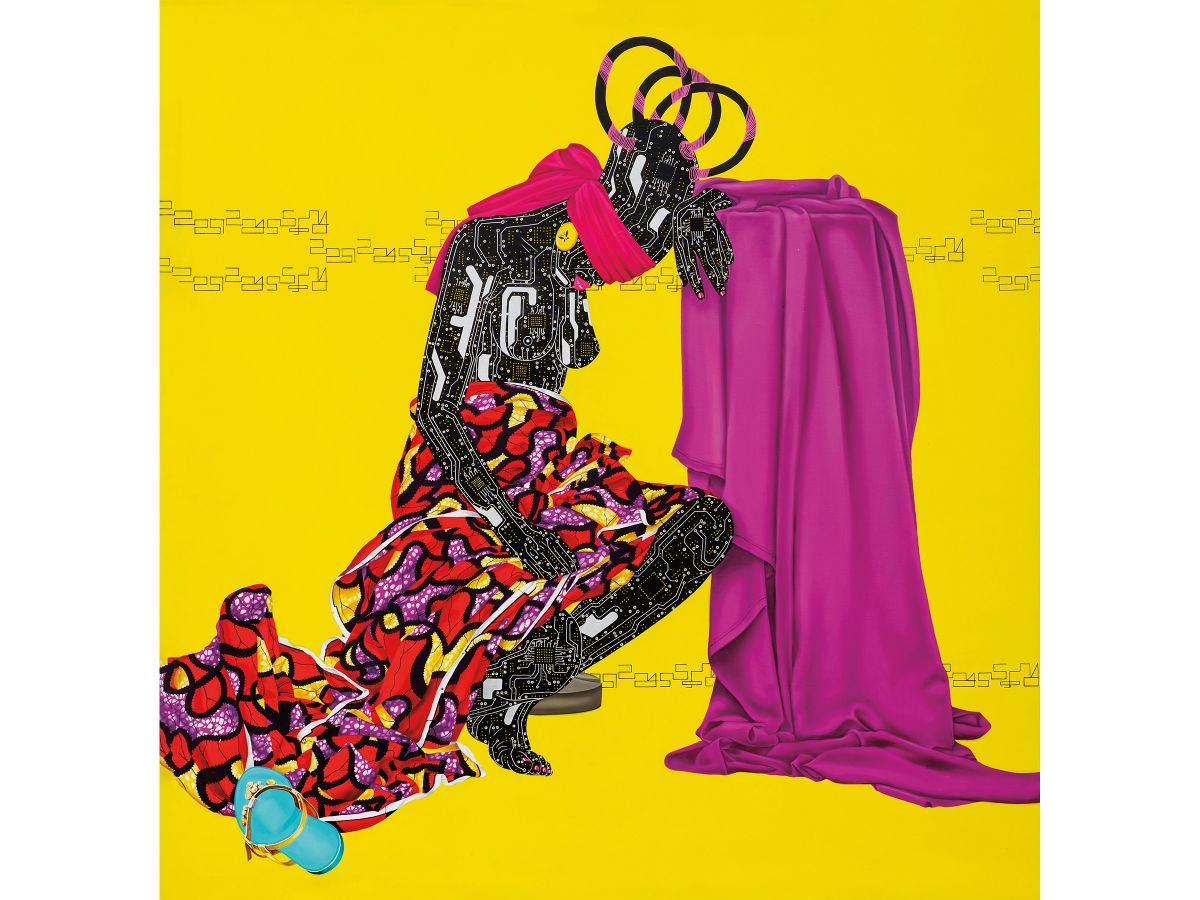 アフリカ　Ghana 絵画 アフリカ Ghana 絵画 King of ghana illustration hi-res stock