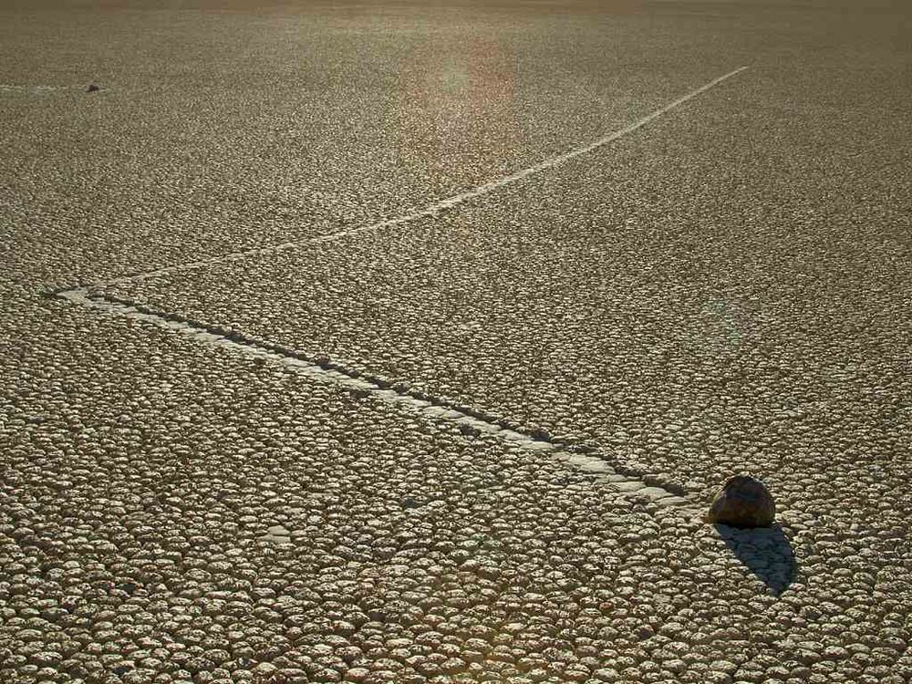 moving stones in Death Valley