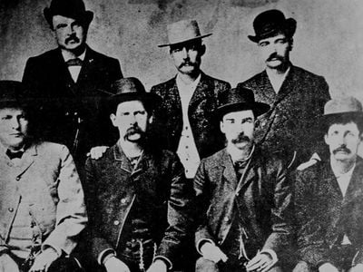 The “Dodge City Peace Commission,” June, 1883. Wyatt Earp is seated, second from left.