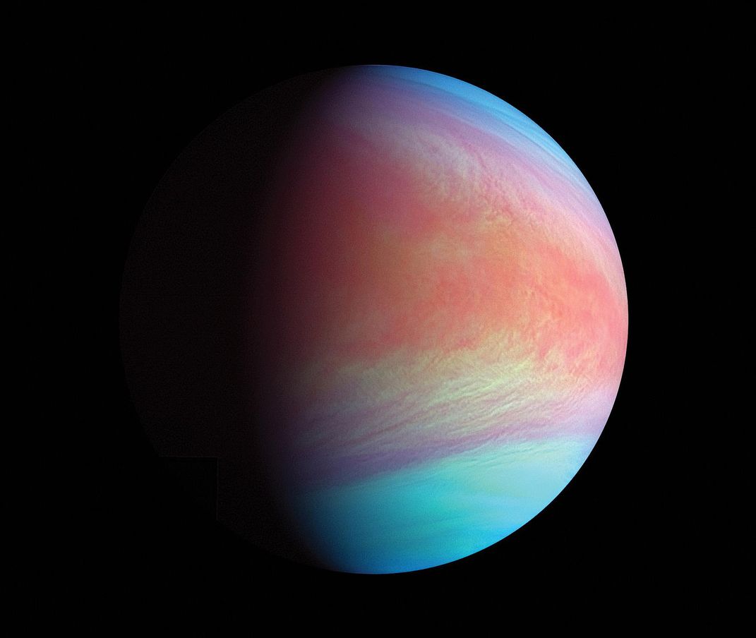 multicolored clouds swirling on Venus