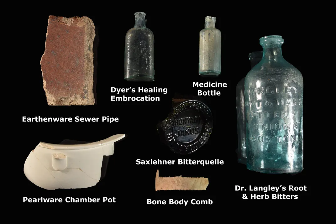 Assorted artifacts found during digs in the Snowtown neighborhood