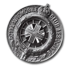 Rawlinson’s RAC volunteer driver armlet—a spoked wheel supported by a winged Mercury and topped with a royal crown, with a Union Jack at center—photographed at the home of his granddaughter.