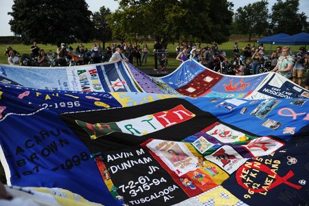 Today, the AIDS Memorial Quilt numbers more than 50,000 panels that honor the lives of some 105,000 people who died of AIDS. 