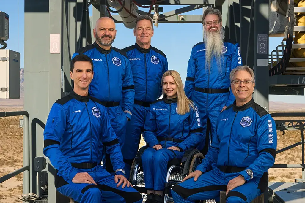 space crew of five people