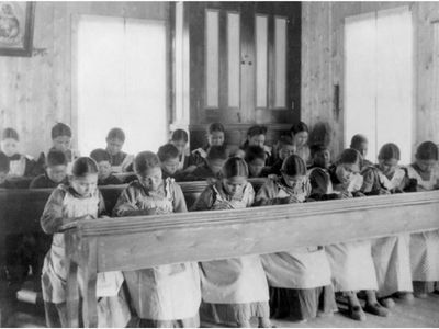 A residential school in Fort Resolution, Northwest Territories. 
