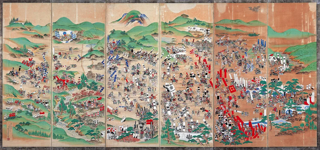 An Edo period depiction of the October 1600 Battle of Sekigahara