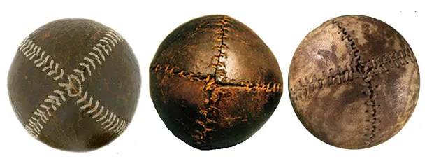 Examples of the “lemon peel” baseball