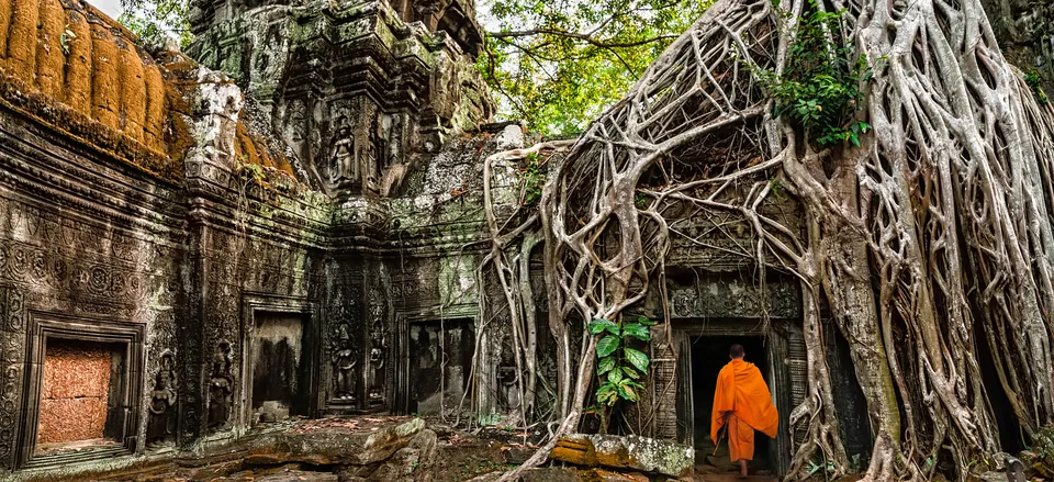  Monk at Ta Prohm, Angkor Wat 