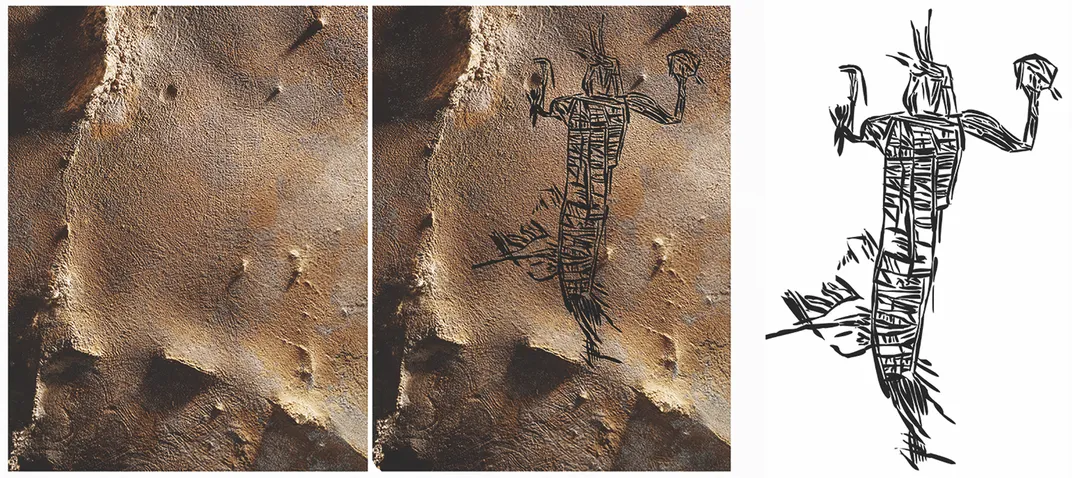 Anthropomorph in regalia from 19th Unnamed Cave, Alabama