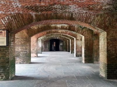 Vacant casemates became open-air cells for more than 500 inmates serving time for desertion, mutiny, murder and other offenses.