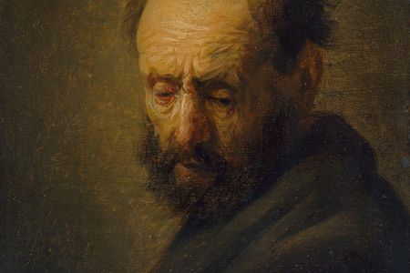 Head of a Bearded Man is believed to have been painted by a member of Dutch master Rembrandt's studio. Further research is necessary to determine if the work was painted by the artist himself. 