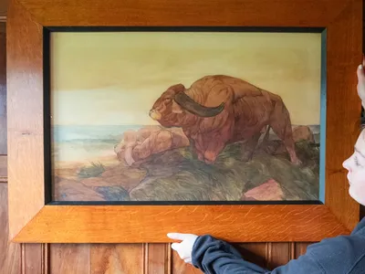 The Return of the Buffalo Herd, painted by&nbsp;Edward and Charles Detmold,&nbsp;hangs at&nbsp;Bateman&#39;s in East Sussex in honor of the book&#39;s 130th anniversary.