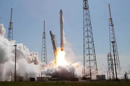 A Falcon 9 rocket and unmanned Dragon space capsule blast off from Cape Canaveral last month to re-supply the International Space Station
