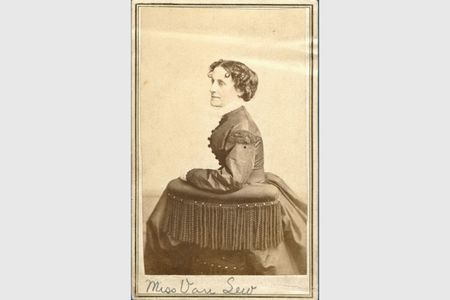 Portrait of Elizabeth Van Lew sitting in profile.