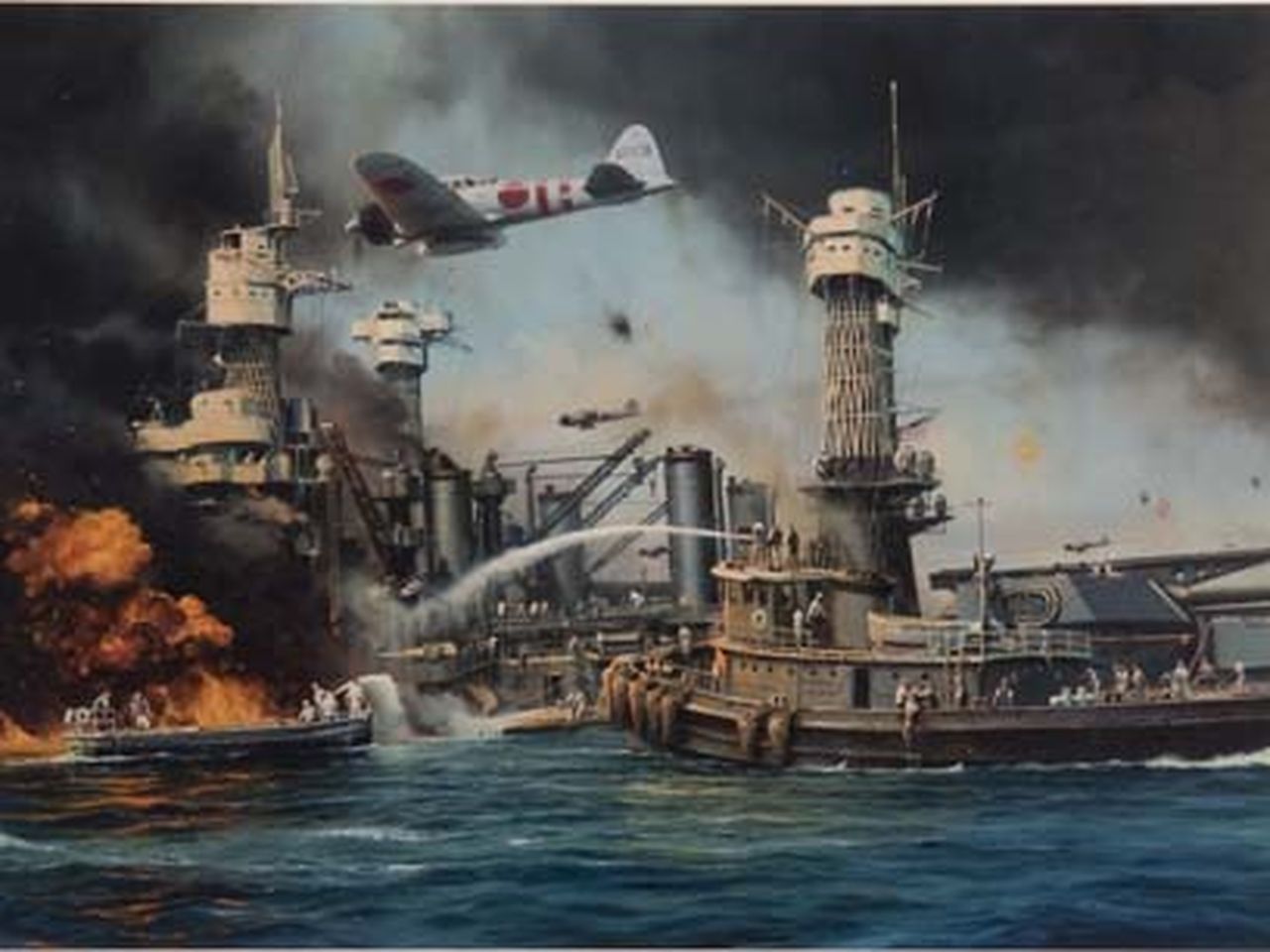 水彩画「ドナルドレーガン号」 MorningThunder.jpg