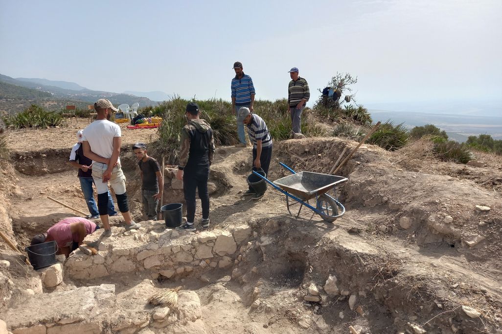 Archaeologists at the tower site