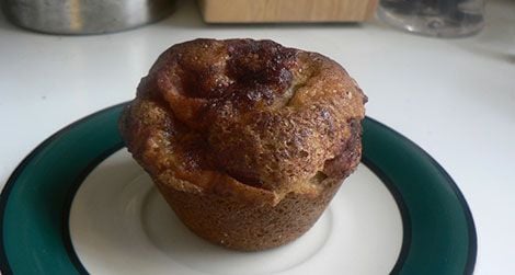 A cinnamon apple muffin