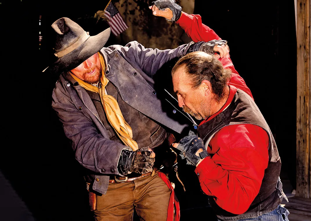 cowboys rehearse for a show