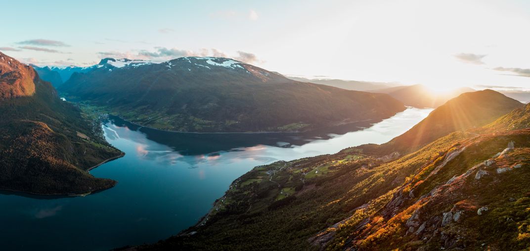 View over Loen from Mount Hoven Credit: Maarten Verstraete
